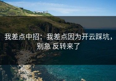 我差点中招：我差点因为开云踩坑，别急 反转来了