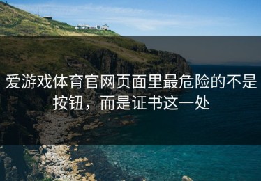 爱游戏体育官网页面里最危险的不是按钮，而是证书这一处