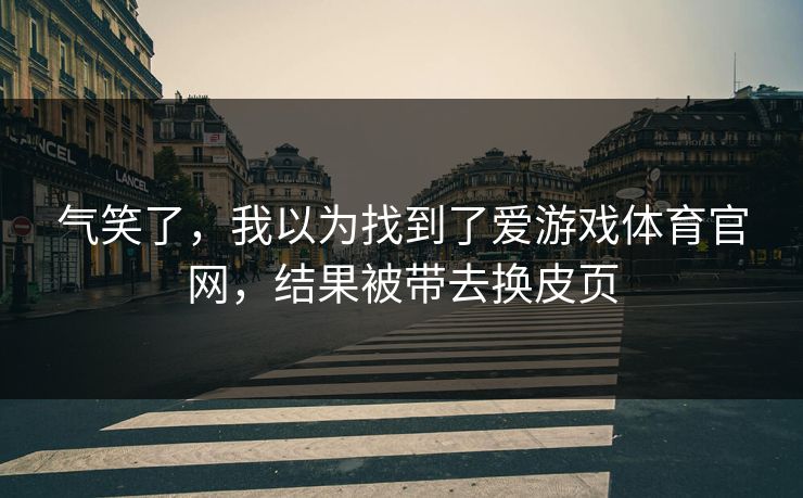 气笑了，我以为找到了爱游戏体育官网，结果被带去换皮页
